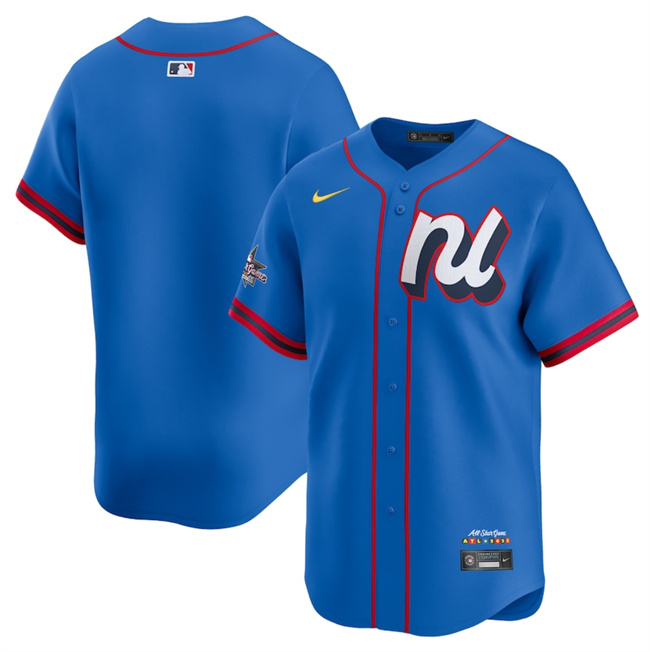 Men's National League Blank Blue 2025 All-Star Limited Stitched Baseball Jersey