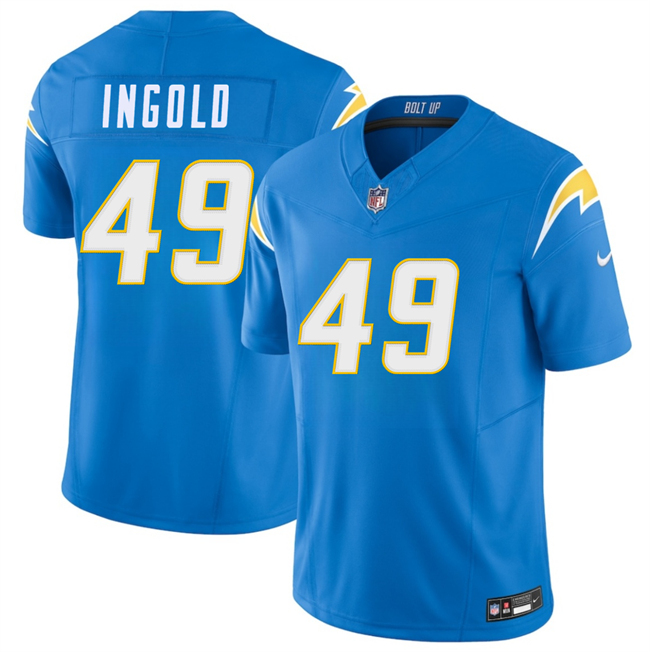 Men's Los Angeles Chargers #49 Alec Ingold Blue 2026 F.U.S.E. Vapor Limited Stitched Football Jersey