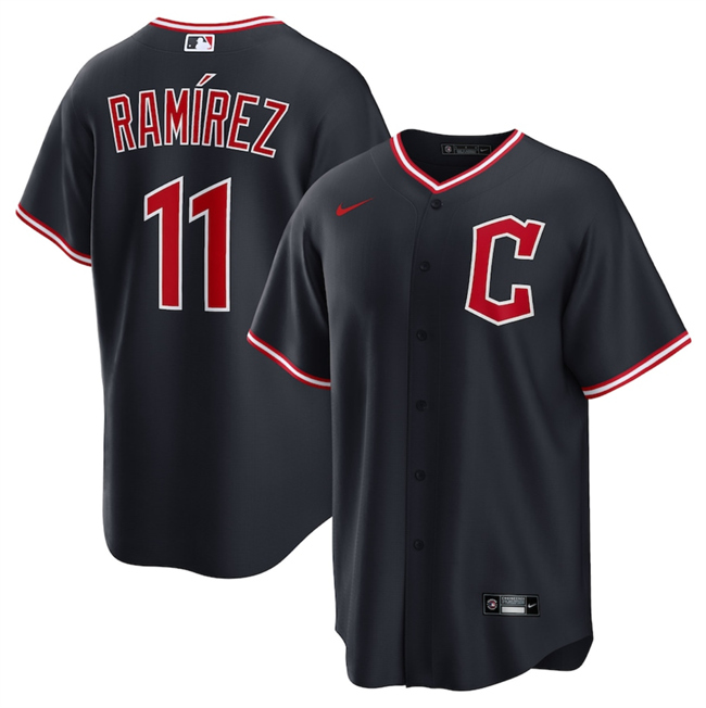 Men's Cleveland Guardians #11 José Ramírez Navy 2025 Alternate Limited Stitched Baseball Jersey