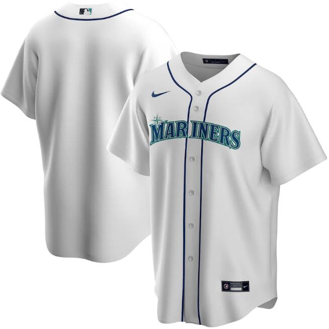 Men's Seattle Mariners Blank White Cool Base Stitched jersey