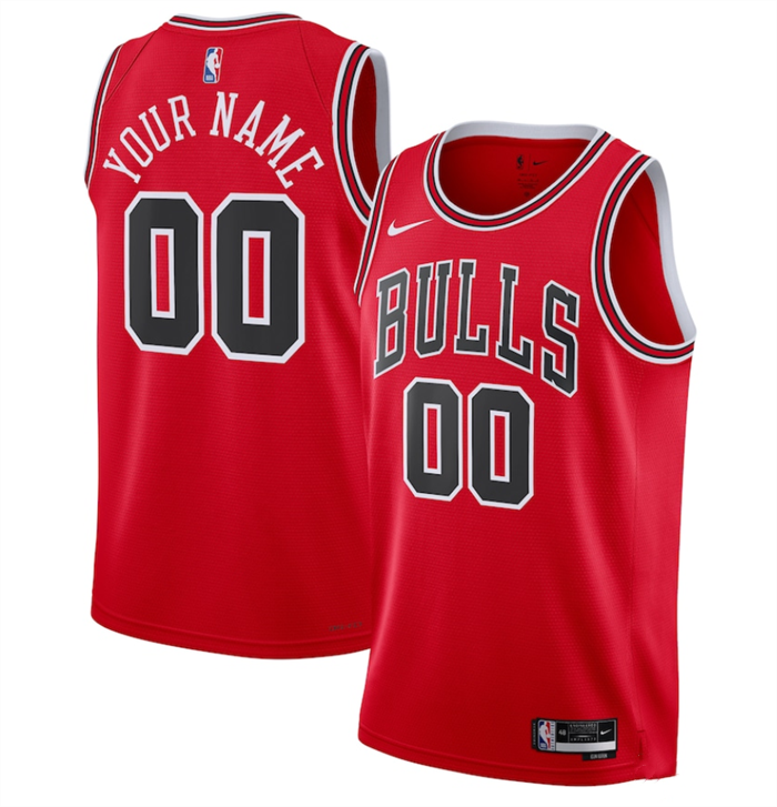 Youth Chicago Bulls Active Player Custom Red Swingman Stitched Jersey