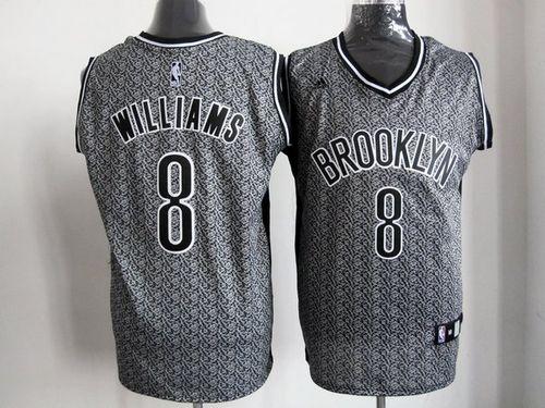 Nets #8 Deron Williams Grey Static Fashion Stitched NBA Jersey