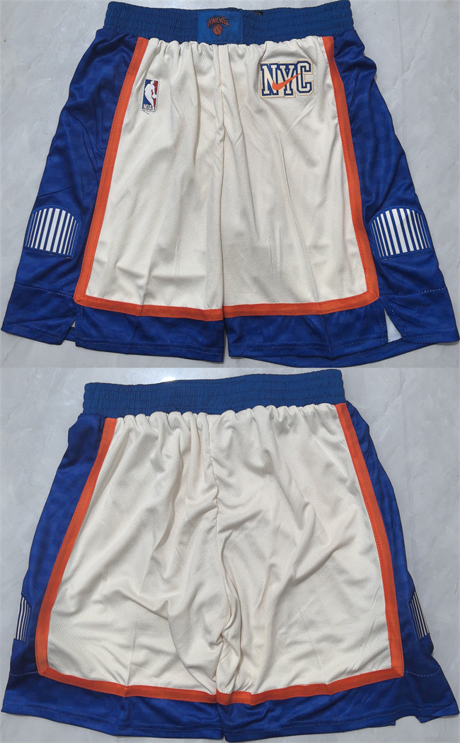 Men's New Yok Knicks White 2026 Shorts (Run Small)
