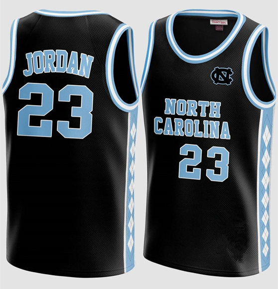 Men's North Carolina Tar Heels #23 Michael Jordan Black Stitched Jersey