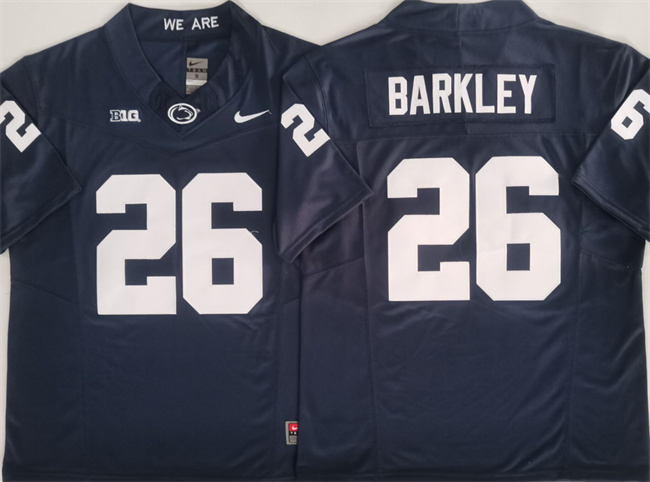 Men's Penn State Nittany Lions #26 Saquon Barkley Navy 2024 F.U.S.E. Stitched Jersey