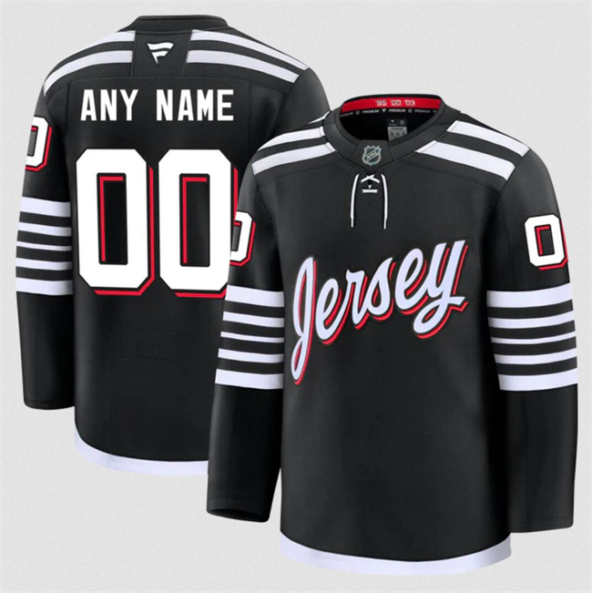 Youth New Jersey Devils Active Player Custom Black 2024-25 Alternate Stitched Hockey Jersey