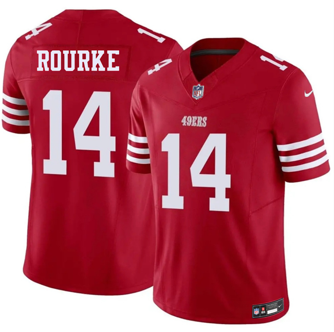 Men's San Francisco 49ers #14 Kurtis Rourke Red 2026 F.U.S.E. Vapor Untouchable Limited Stitched Football Jersey