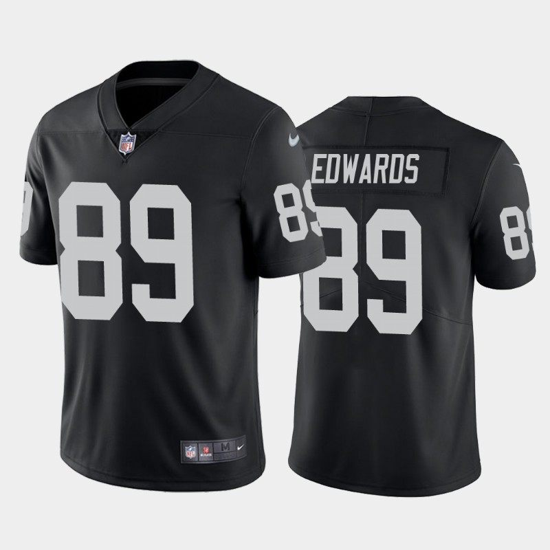 Men's Las Vegas Raiders #89 Bryan Edwards Black Vapor Untouchable Limited Stitched Jersey