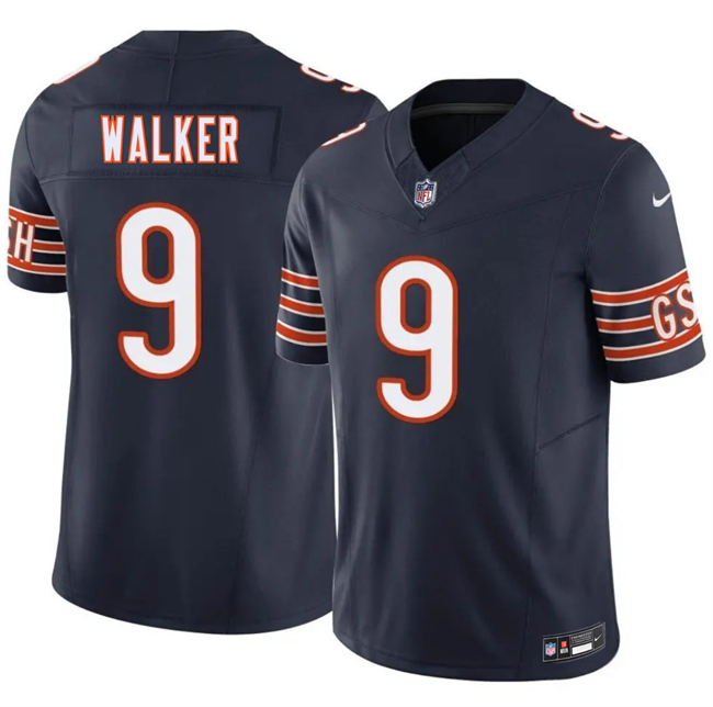Men's Chicago Bears #9 Jahdae Walker Navy 2026 F.U.S.E. Vapor Untouchable Limited Stitched Football Jersey