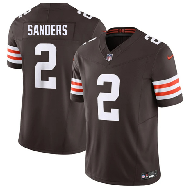 Men's Cleveland Browns #2 Shedeur Sanders Brown 2026 F.U.S.E. Vapor Limited Stitched Football Jersey