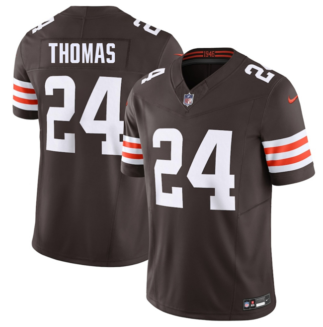 Men's Cleveland Browns #24 Daniel Thomas Brown 2026 F.U.S.E. Vapor Limited Stitched Football Jersey