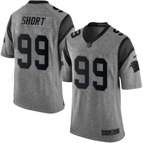 Nike Panthers #99 Kawann Short Gray Men's Stitched NFL Limited Gridiron Gray Jersey