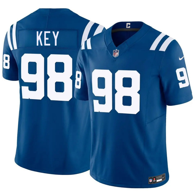 Men's Indianapolis Colts #98 Arden Key Blue 2026 F.U.S.E. Vapor Limited Stitched Football Jersey