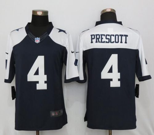 Nike Cowboys #4 Dak Prescott Navy Blue Thanksgiving Men's Stitched NFL Limited Jersey