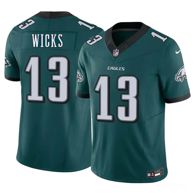 Men's Philadelphia Eagles #13 Dontayvion Wicks Green 2026 F.U.S.E. Vapor Untouchable Limited Stitched Football Jersey