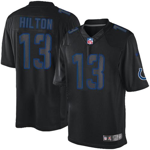 Nike Colts #13 T.Y. Hilton Black Men's Stitched NFL Impact Limited Jersey