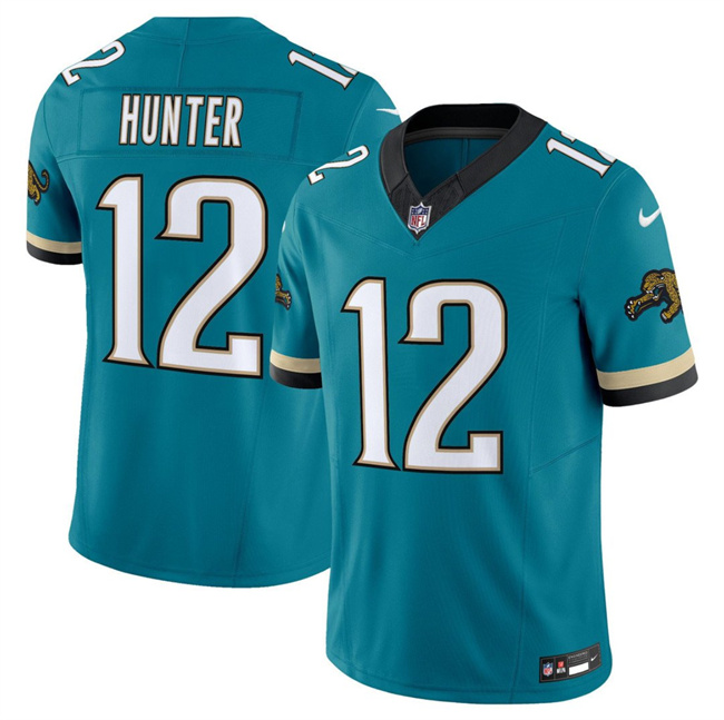 Men's Jacksonville Jaguars #12 Travis Hunter Teal 2025 Draft F.U.S.E. Prowler Throwback Vapor Limited Stitched Football Jersey
