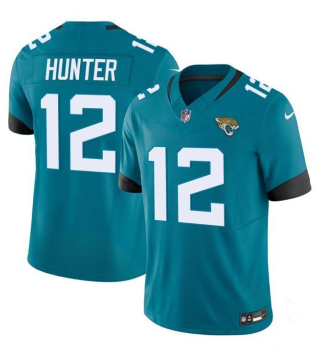 Men's Jacksonville Jaguars #12 Travis Hunter Teal 2025 Draft F.U.S.E. Vapor Limited Stitched Football Jersey
