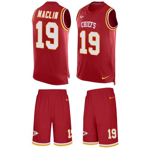 Nike Chiefs #19 Jeremy Maclin Red Team Color Men's Stitched NFL Limited Tank Top Suit Jersey