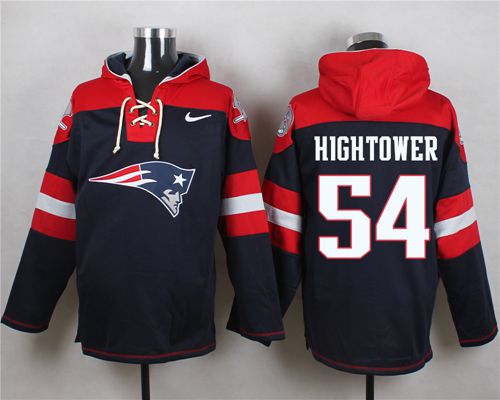 Nike Patriots #54 Dont'a Hightower Navy Blue Player Pullover NFL Hoodie