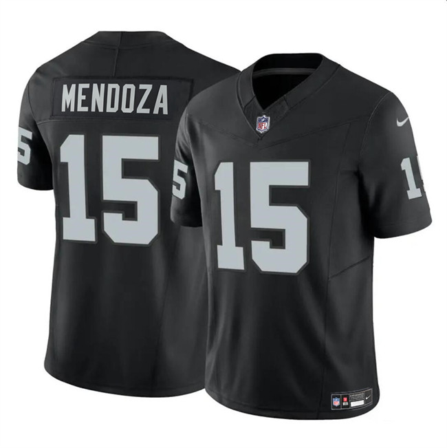 Men's Las Vegas Raiders #15 Fernando Mendoza Black 2026 Draft F.U.S.E. Vapor Untouchable Limited Stitched Football Jersey