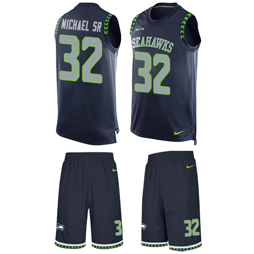 Nike Seahawks #32 Christine Michael SR Steel Blue Team Color Men's Stitched NFL Limited Tank Top Suit Jersey