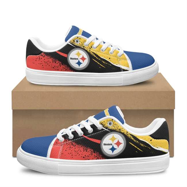 Women's Pittsburgh Steelers Low Top Casual Sneakers/Shoes 001