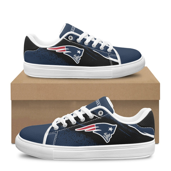 Women's New England Patriots Low Top Casual Sneakers/Shoes 001