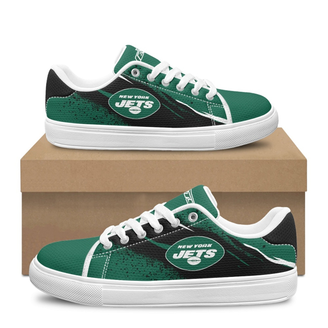 Women's New York Jets Low Top Casual Sneakers/Shoes 001