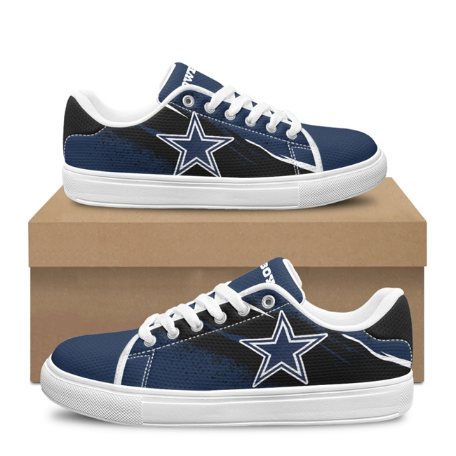 Women's Dallas Cowboys Low Top Casual Sneakers/Shoes 001