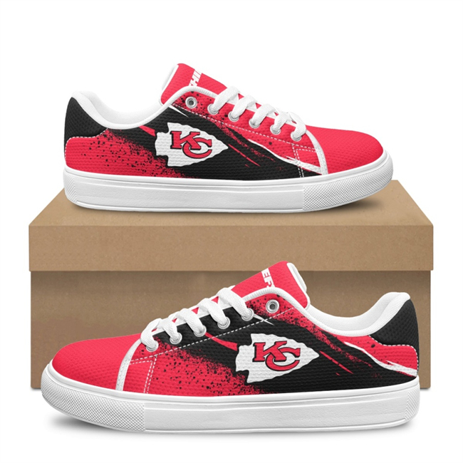 Women's Kansas City Chiefs Low Top Casual Sneakers/Shoes 001