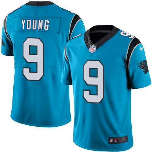 Men's Carolina Panthers #9 Bryce Young Blue 2023 Draft Vapor Untouchable Stitched Football Jersey
