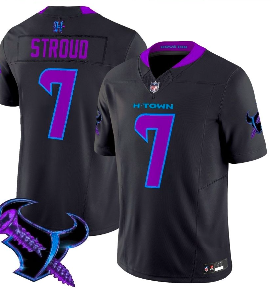 Men's Houston Texans #7 C.J. Stroud Black F.U.S.E. 2025 2025 DJ SCREW Vapor Limited Stitched Football Jersey