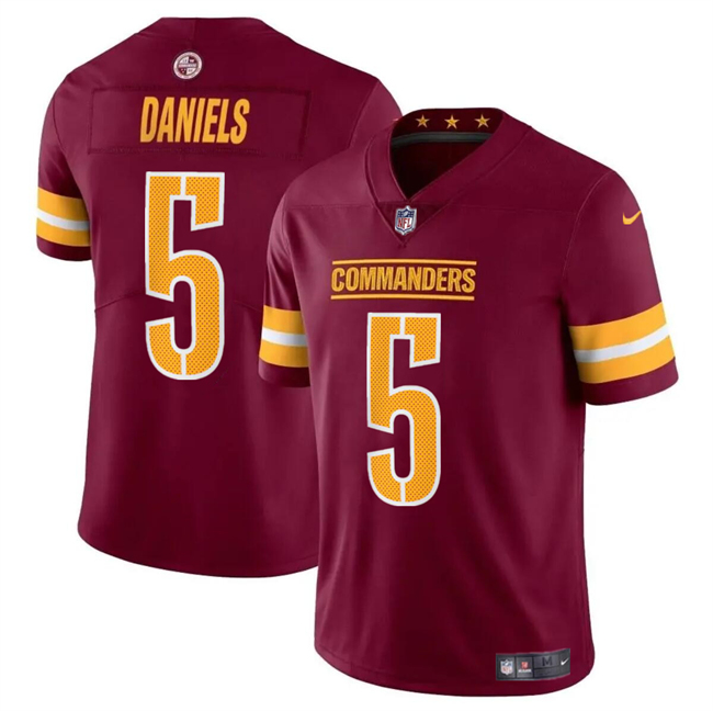 Toddlers Washington Commanders #5 Jayden Daniels Burgundy Vapor Limited Stitched Football Jersey
