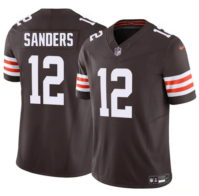 Youth Cleveland Browns #12 Shedeur Sanders Brown 2025 Draft F.U.S.E. Vapor Limited Stitched Football Jersey