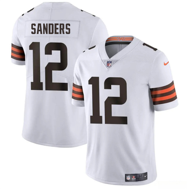 Youth Cleveland Browns #12 Shedeur Sanders White 2025 Draft Vapor Untouchable Limited Stitched Football Jersey