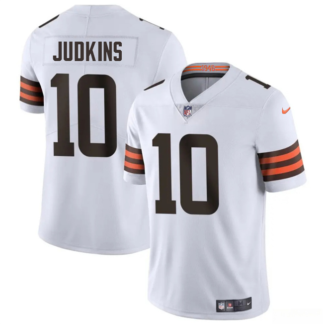 Youth Cleveland Browns #10 Quinshon Judkins White 2025 Draft Vapor Untouchable Limited Stitched Football Jersey