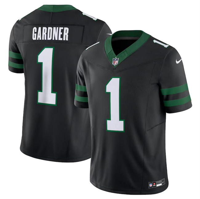 Youth New York Jets #1 Sauce Gardner Black 2024 F.U.S.E. Vapor Limited Stitched Jersey
