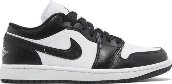 Women's Running Weapon Air Jordan 1 Low Black White Shoes 0554