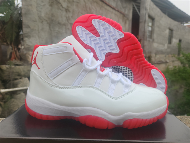 Men's Running weapon Air Jordan 11 White/Orange Shoes 133