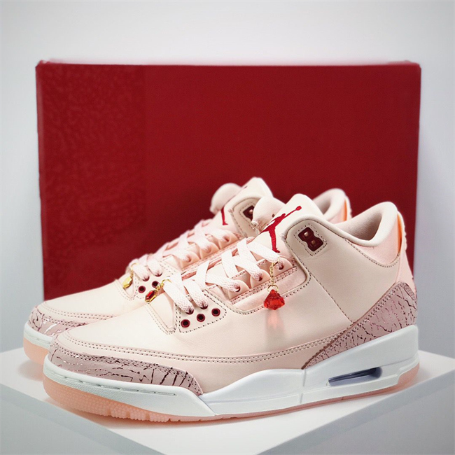 Men's Running weapon Air Jordan 3 Pink Shoes 0124