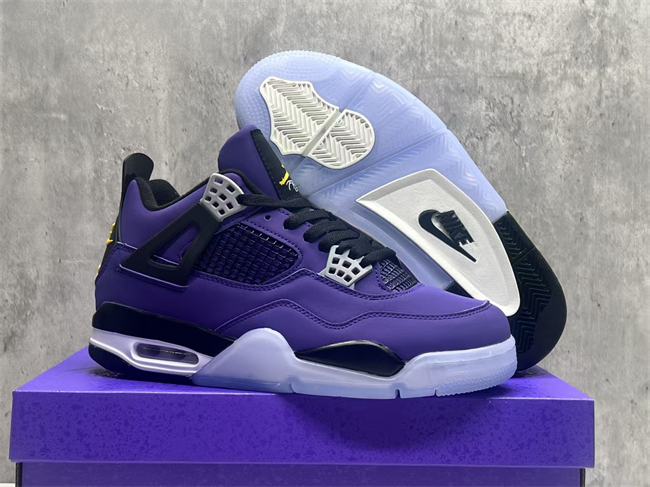 Men's Hot Sale Running weapon Air Jordan 4 Purple Shoes 0254