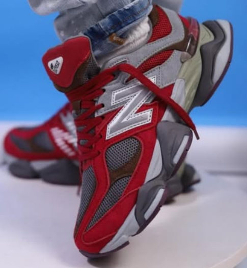 Women's 9060 'Red-Gray' Shoes 066